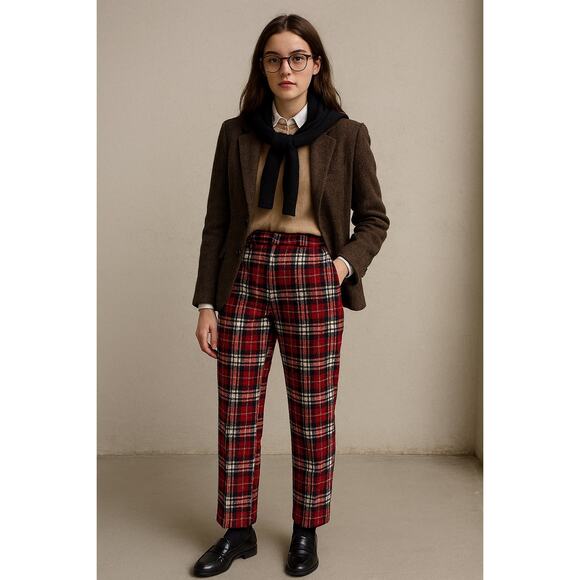 Vintage Pendleton Wool Lined MacDuff Tartan Plaid Pants Trousers Academia Preppy - Picture 1 of 11